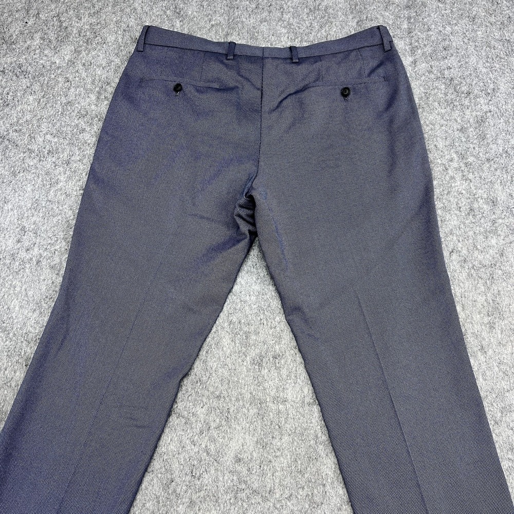 Hugo Boss Crigan Pants Mens 34 Blue Slim Wool Blend Dress Trousers Actual35x29 - Picture 12 of 16